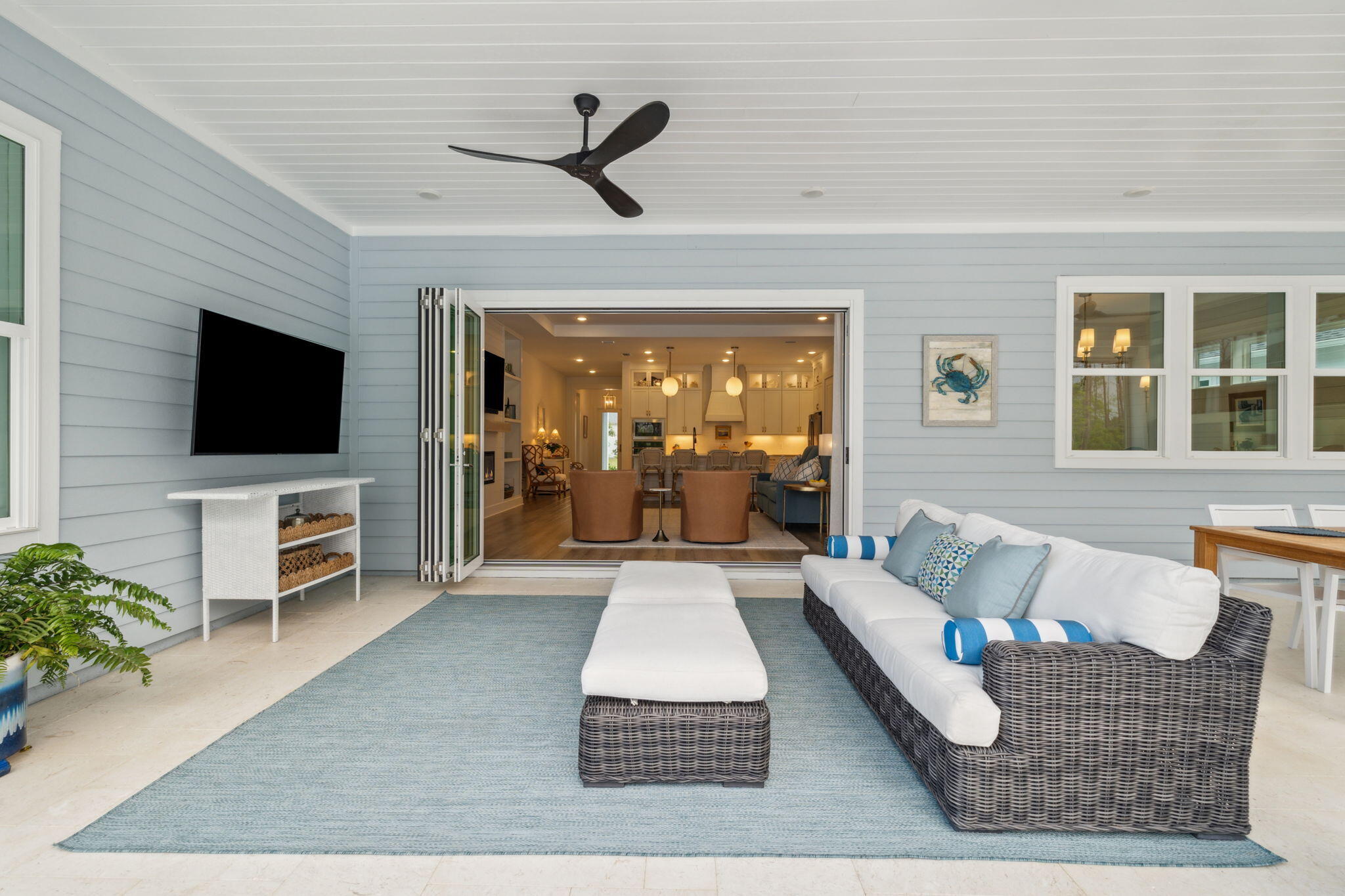 282 West Lafayette Rd Inlet Beach Inlet Beach, FL 32461 - Photo 32 of 40 a living room with furniture and a flat screen tv