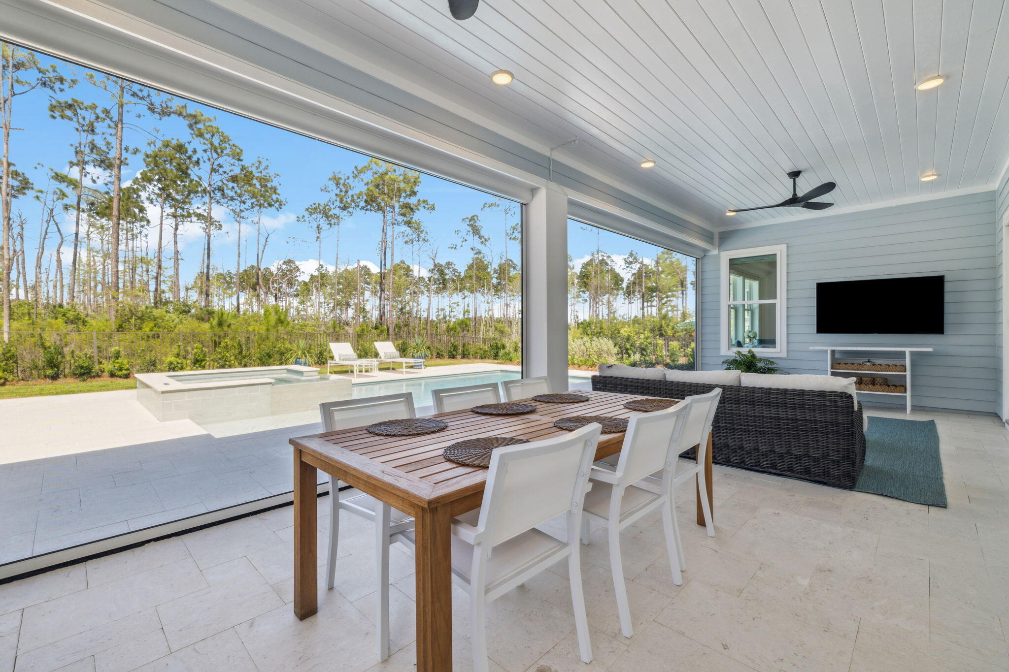 282 West Lafayette Rd Inlet Beach Inlet Beach, FL 32461 - Photo 33 of 40 a view of a dining room with furniture window and outside view
