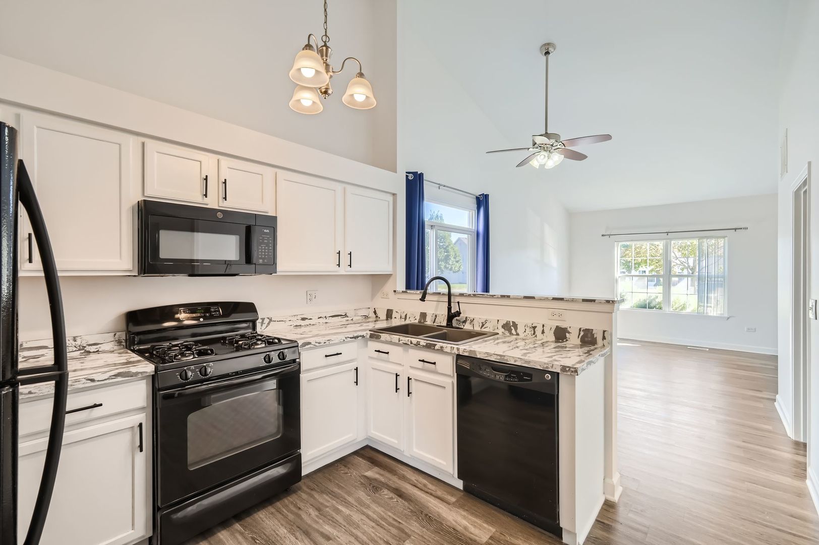 3019 Hoffman Street Plano, IL 60545 - Photo 4 of 10 a kitchen with a stove sink and microwave
