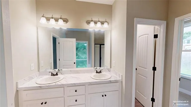 an empty room with a window