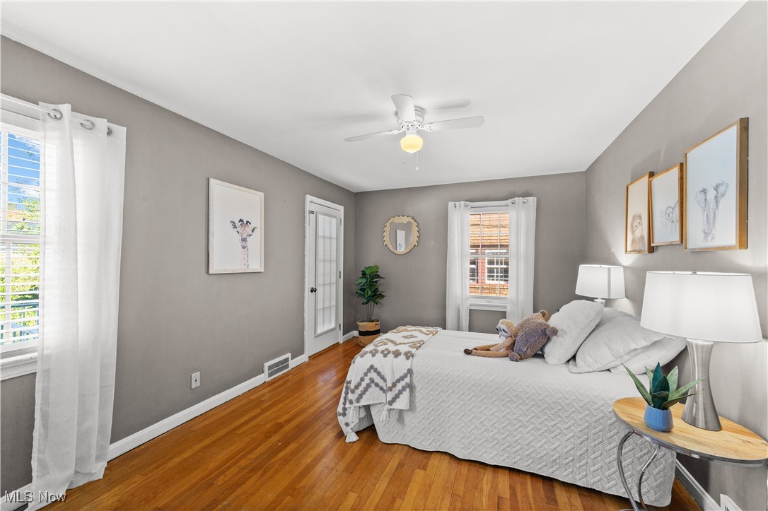 3690 Daleford Road Cleveland, OH 44120 - Photo 29 of 45 Bedroom with hardwood / wood-style flooring and ceiling fan