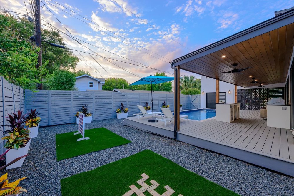 1003 Taffy Court Austin, TX 78704 - Photo 35 of 40 a view of a backyard with furniture porch and outdoor seating