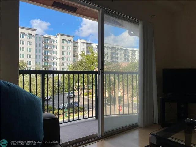 a view of a large window with an outdoor space