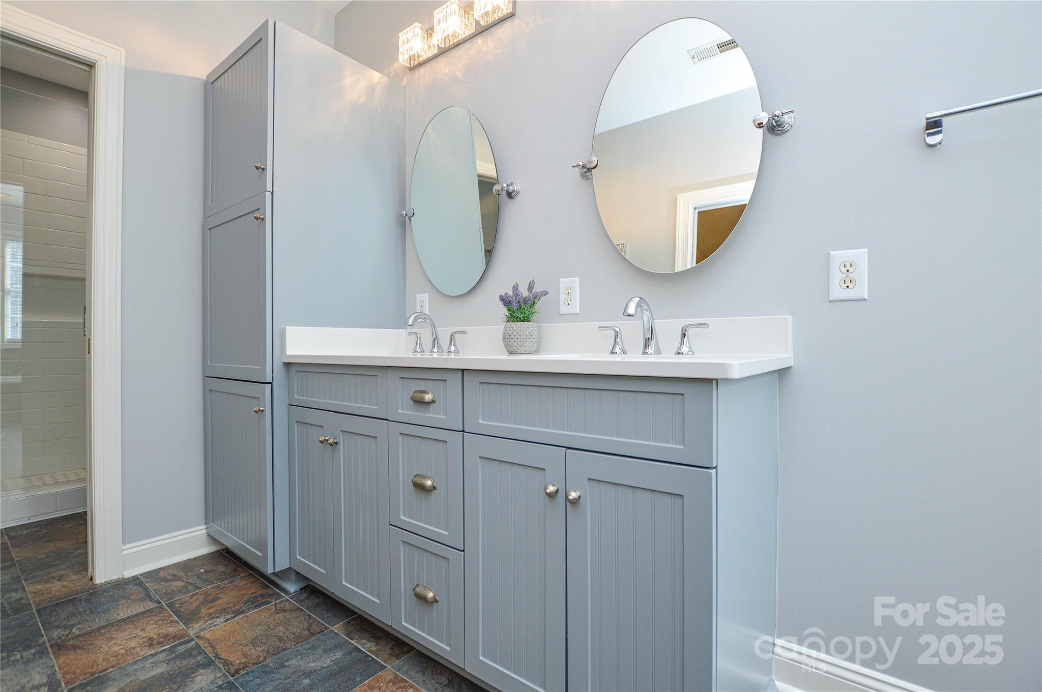 3333 Harmony Road Catawba, SC 29704 - Photo 33 of 39 a bathroom with a double vanity sink and a mirror