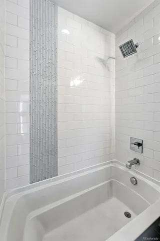 a bathroom with a tub