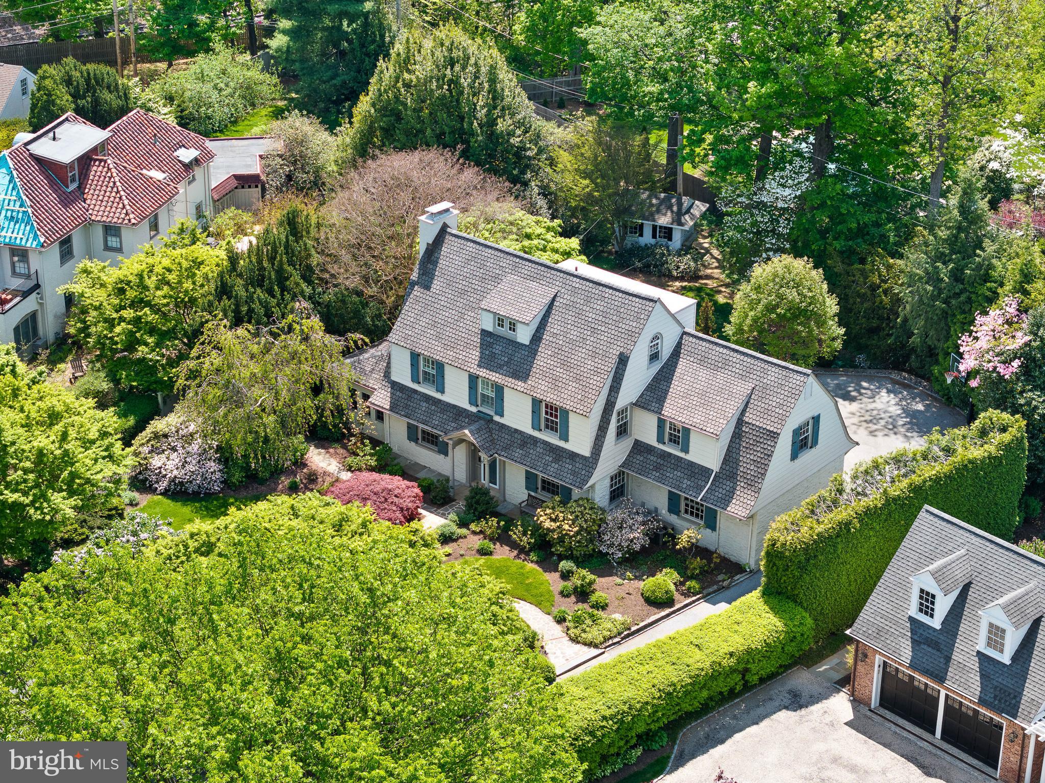 506 Hilaire Road Wayne, PA 19087 - Photo 54 of 55 an aerial view of a house with a yard and trees