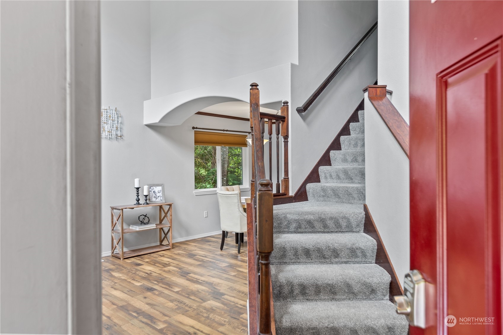 306 South Lake Roesiger Road Snohomish, WA 98290 - Photo 3 of 40 a view of entryway and hall with wooden floor