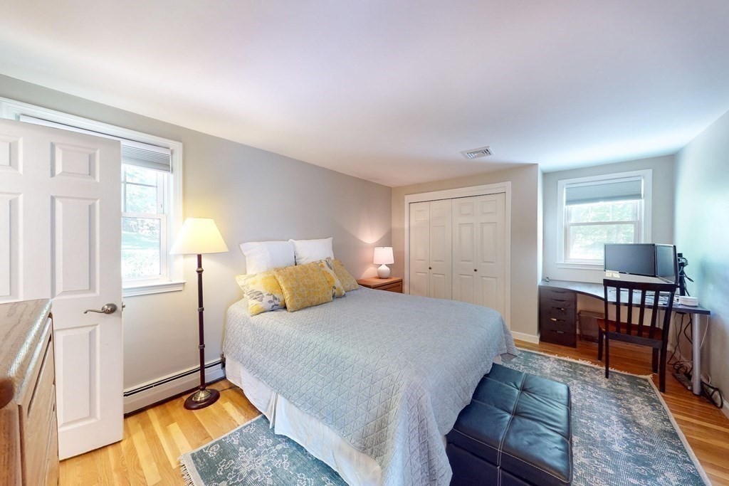 11 Stagecoach Road Medfield, MA 02052 - Photo 17 of 38 a bedroom with a bed and wooden floor