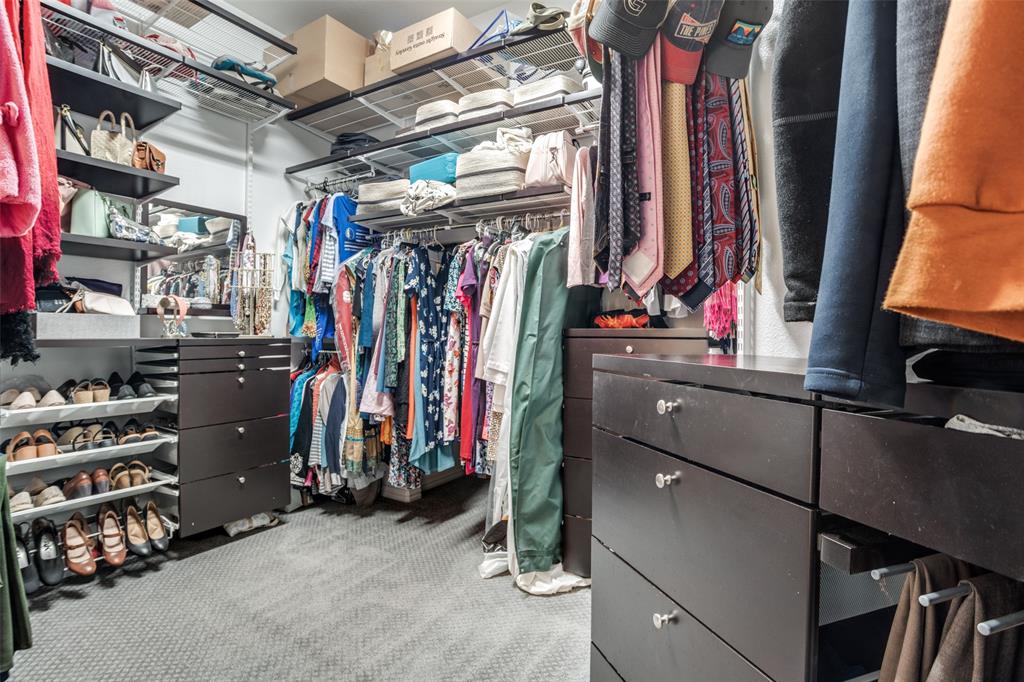 3410 Challis Trail McKinney, TX 75070 - Photo 4 of 31 Primary suit closet with Elfa Storeage system