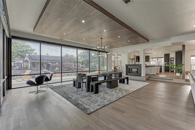 a kitchen with lots of counter top space