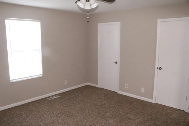 an empty room with a window