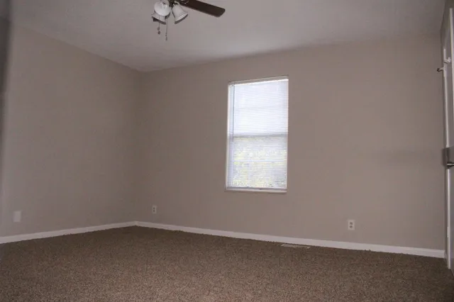 an empty room with a window
