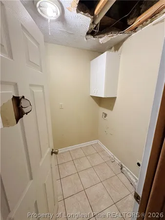 a view of a room with a window