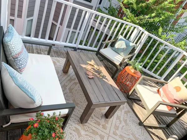 a view of outdoor space with seating area