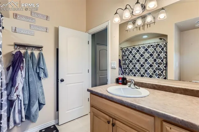 a bathroom with a sink double vanity
