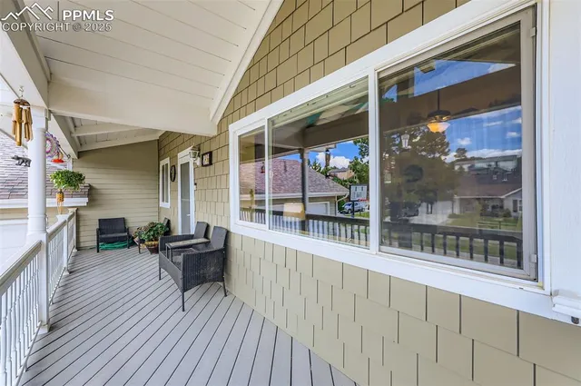 a view of outdoor space with seating area