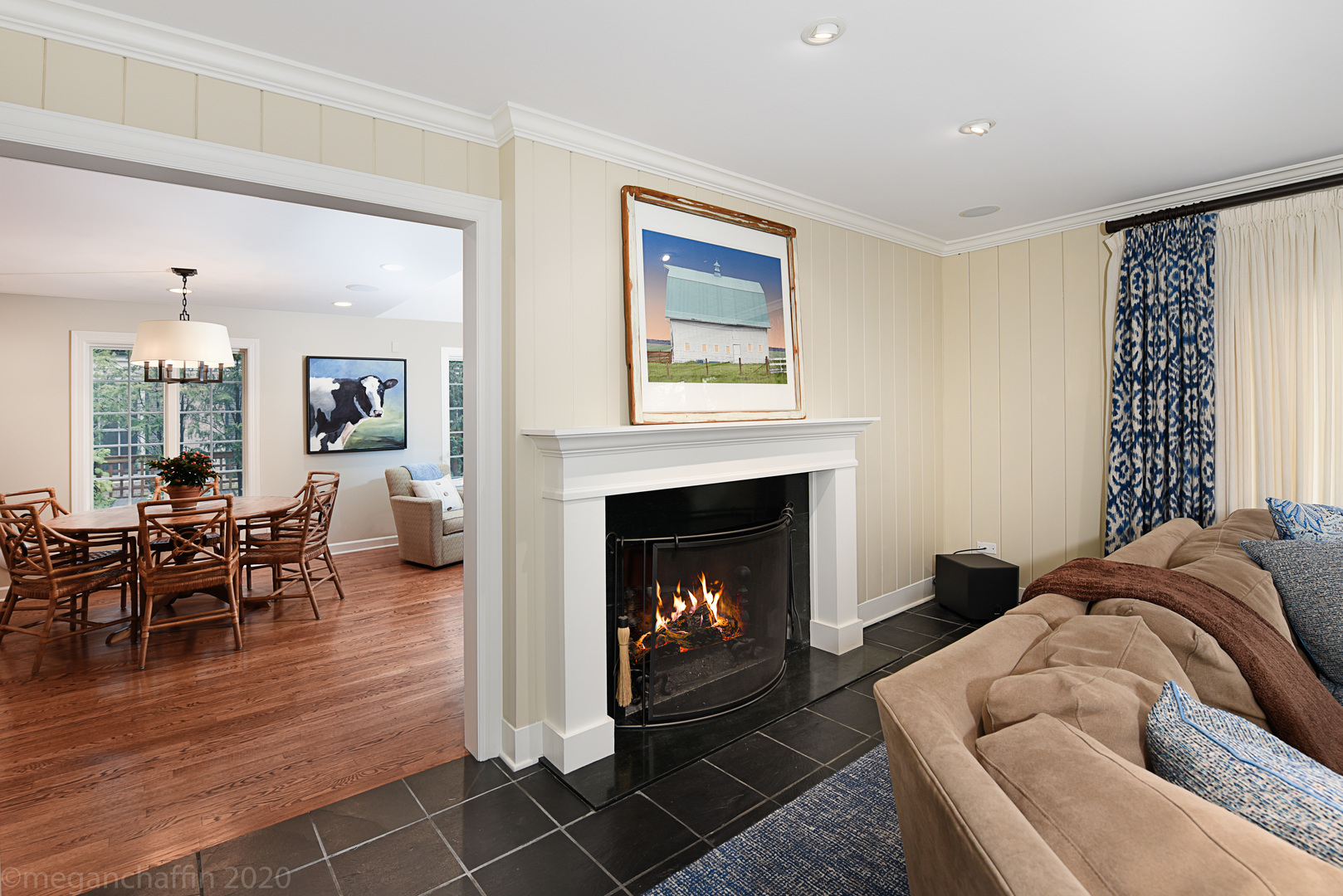 1115 Mohawk Road Wilmette, IL 60091 - Photo 14 of 66 a living room with furniture and a fireplace