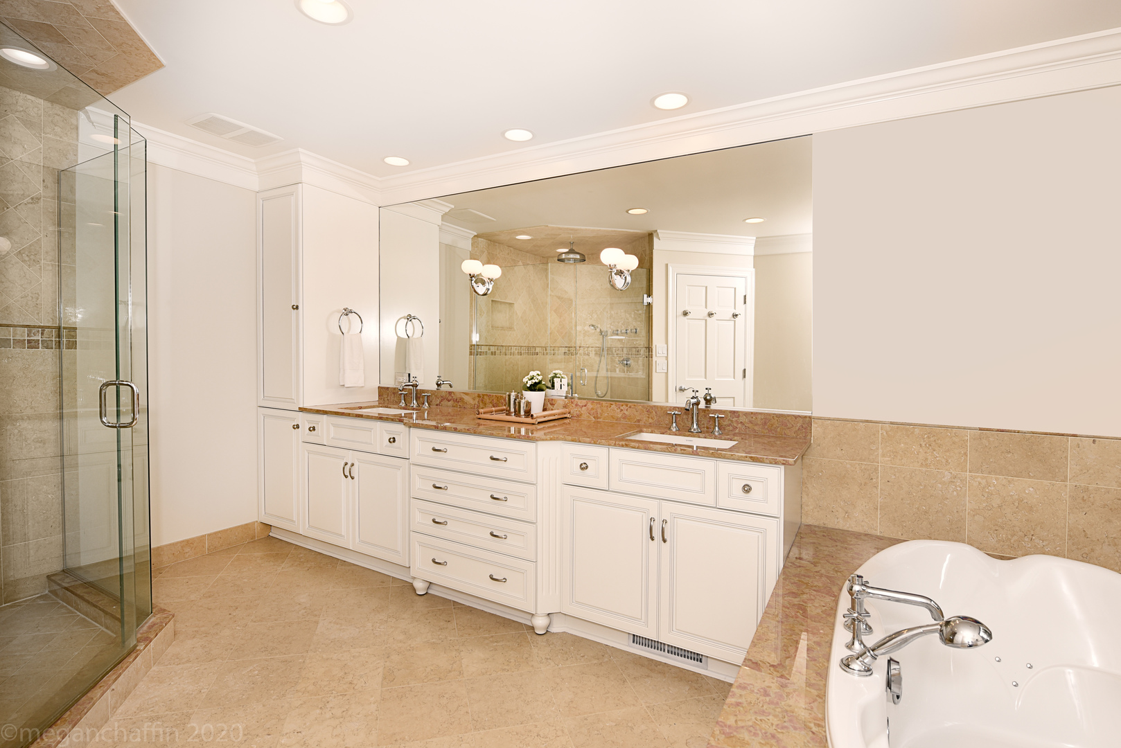 1115 Mohawk Road Wilmette, IL 60091 - Photo 29 of 66 a bathroom with a granite countertop sink mirror and double