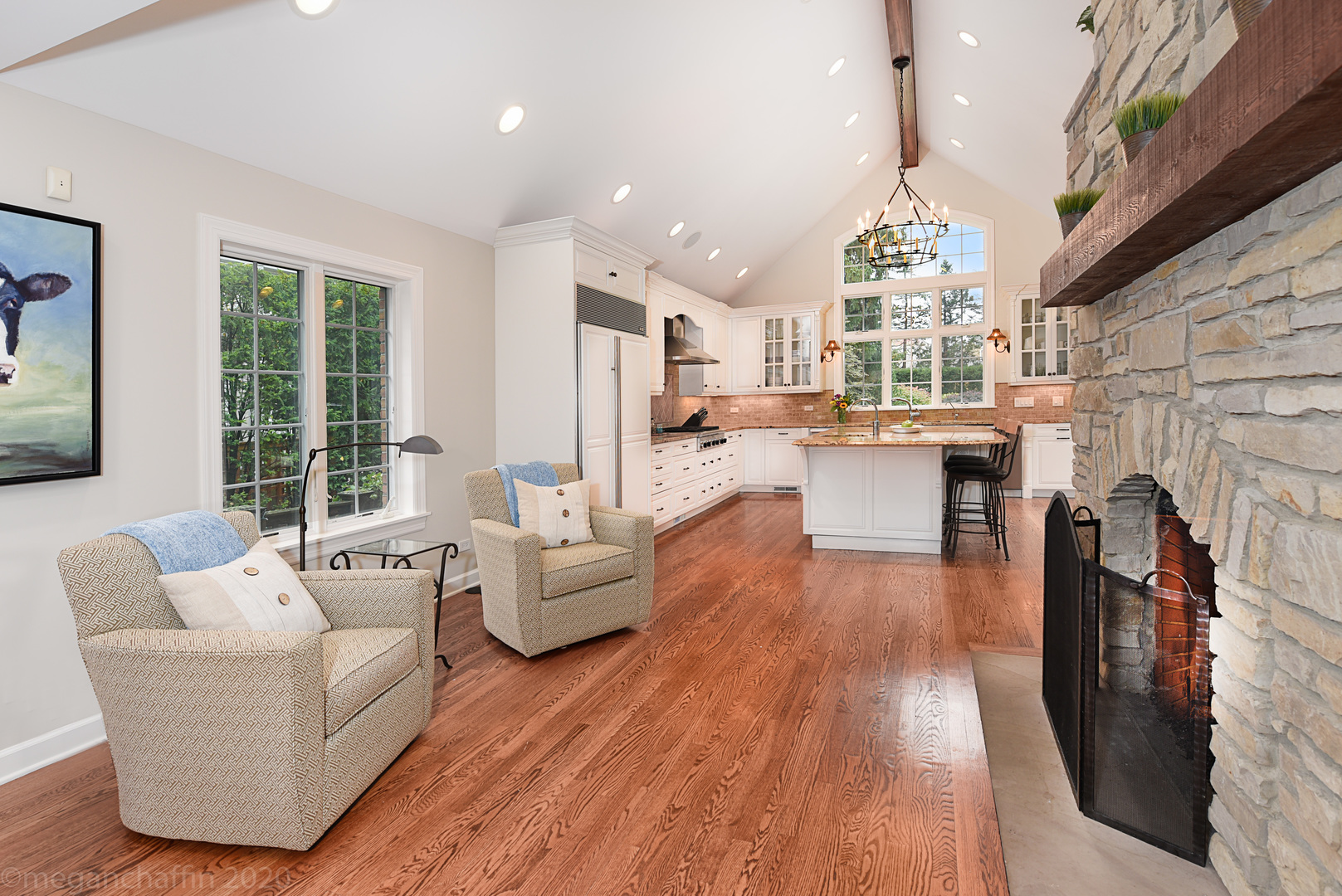 1115 Mohawk Road Wilmette, IL 60091 - Photo 7 of 66 a living room with fireplace furniture and a wooden floor