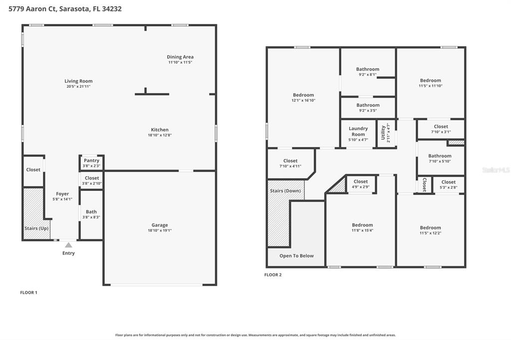 5779 Aaron Court Sarasota, FL 34232 - Photo 37 of 39 a picture of a floor plan