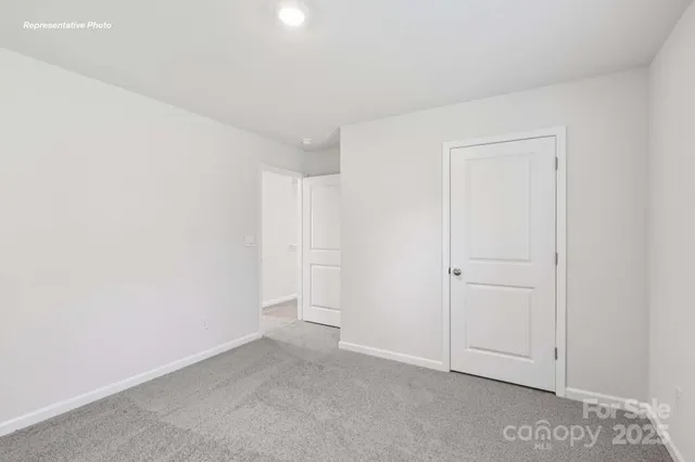 an empty room with cabinet