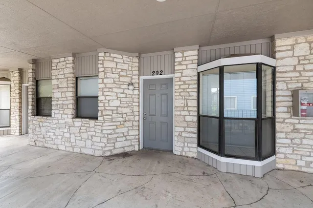 a view of front door of house