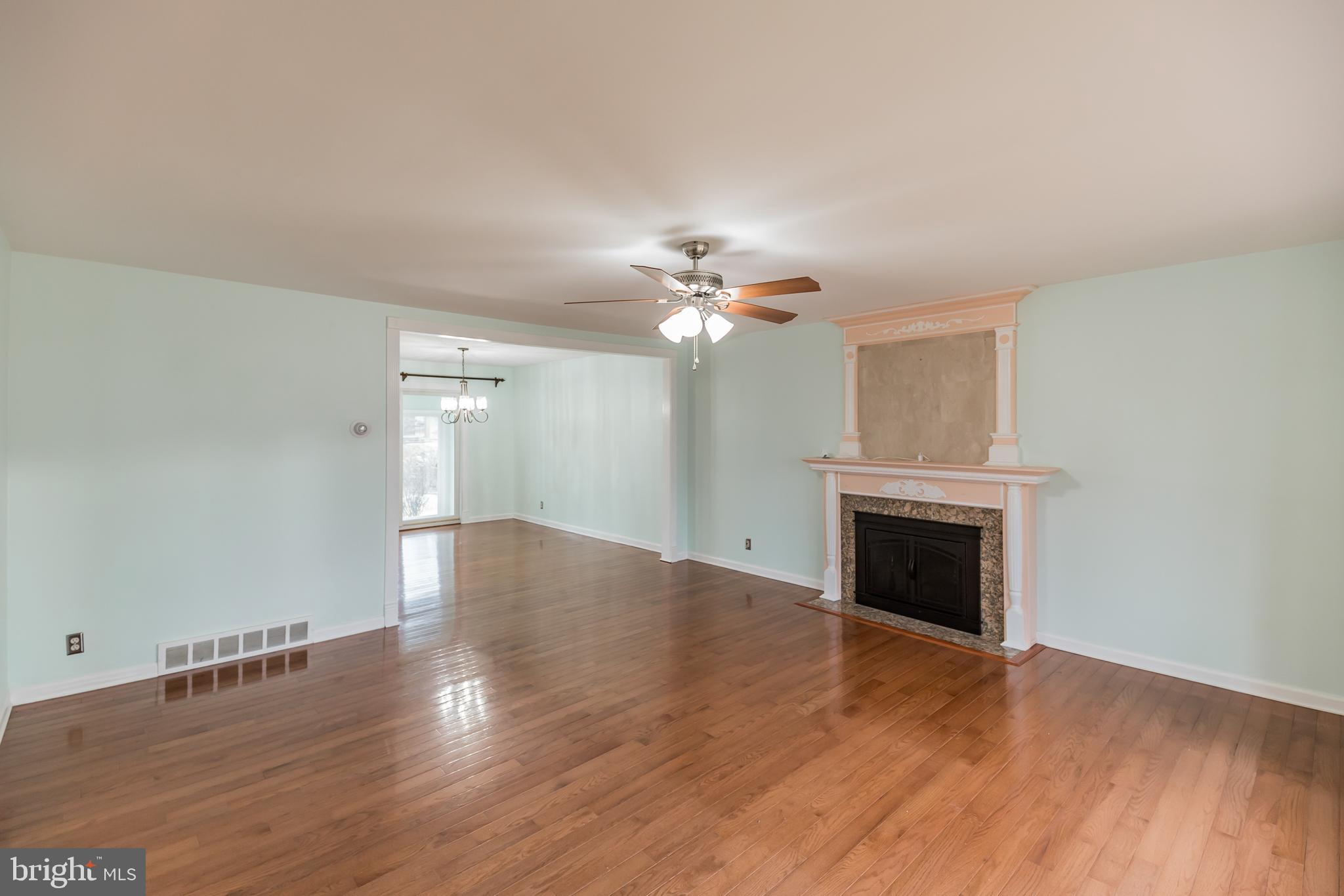 1841 Edmund Road Abington, PA 19001 - Photo 4 of 26 Living Room showing open floor plan to dining room
