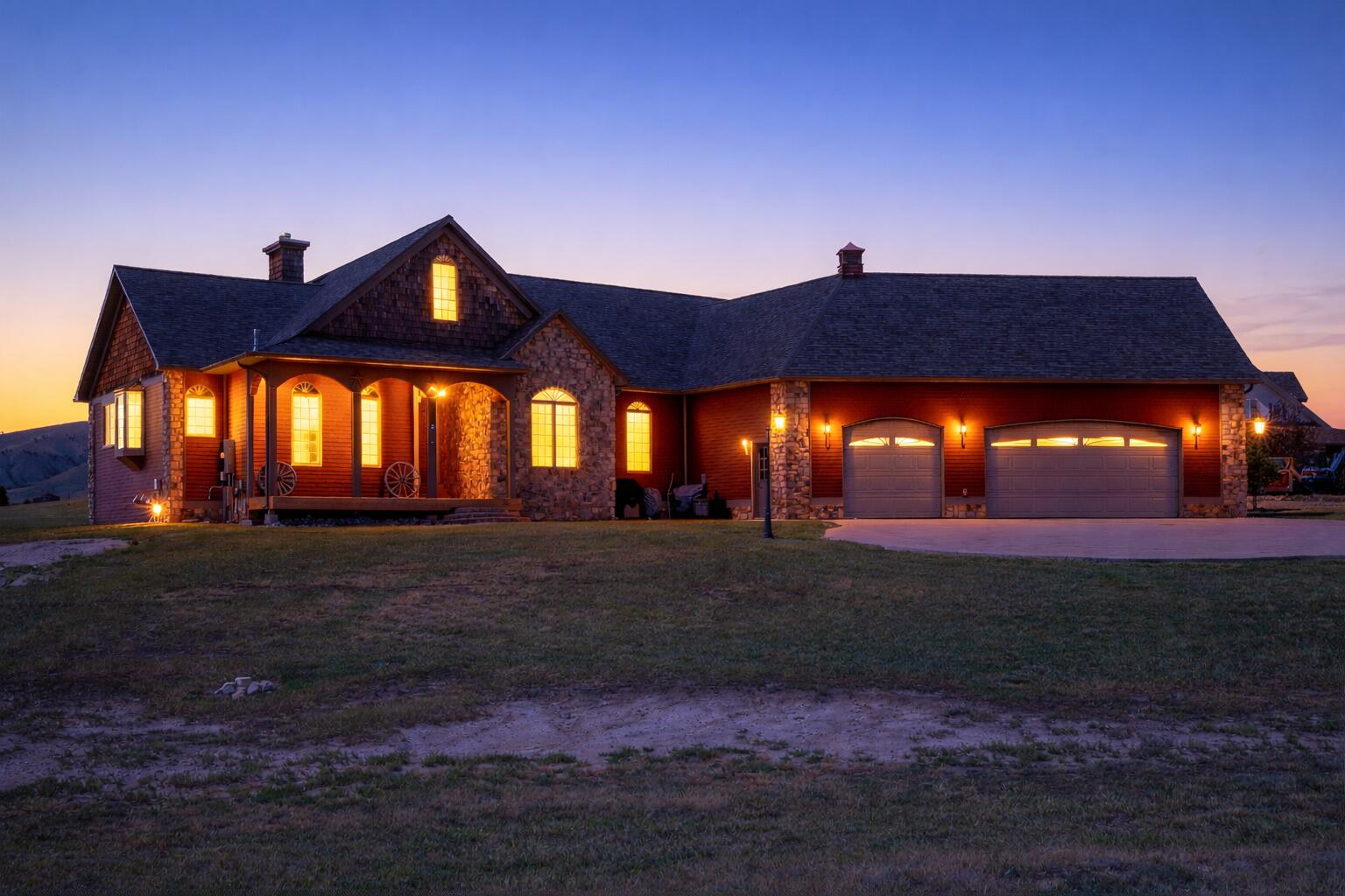 67 Prairie Drive Buffalo, WY 82834 - Photo 36 of 36 Twilight glow on suburban home