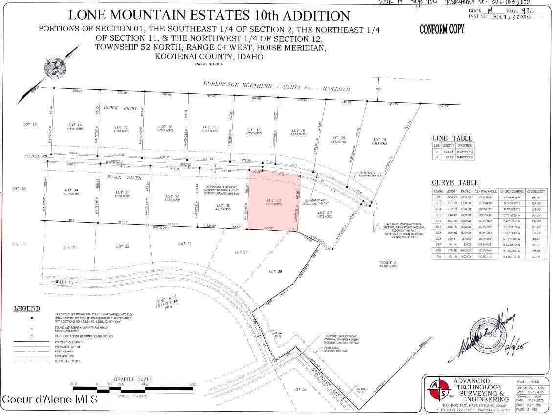 L30-b7 North Eclipse Road Rathdrum, ID 83858 - Photo 5 of 6 Plat