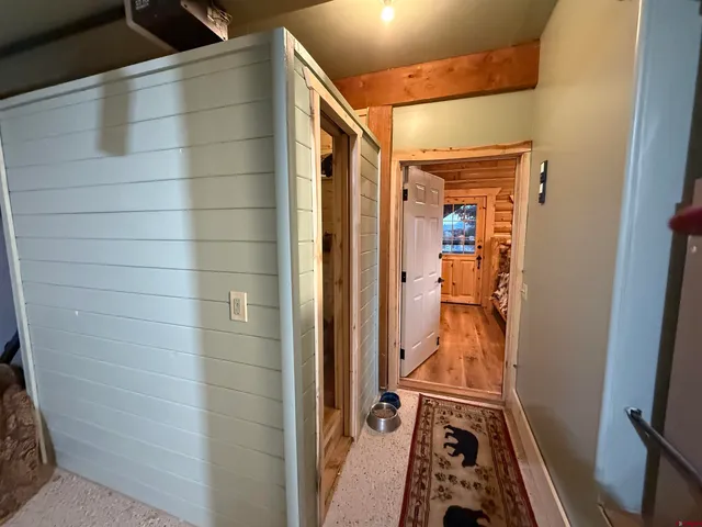 a workspace with furniture and a window