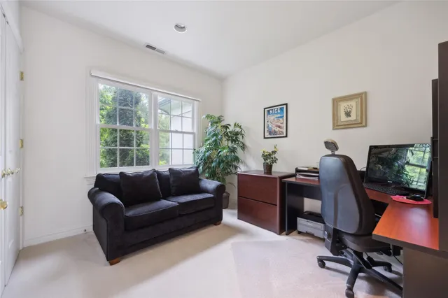 a view of a black and white checkered floor