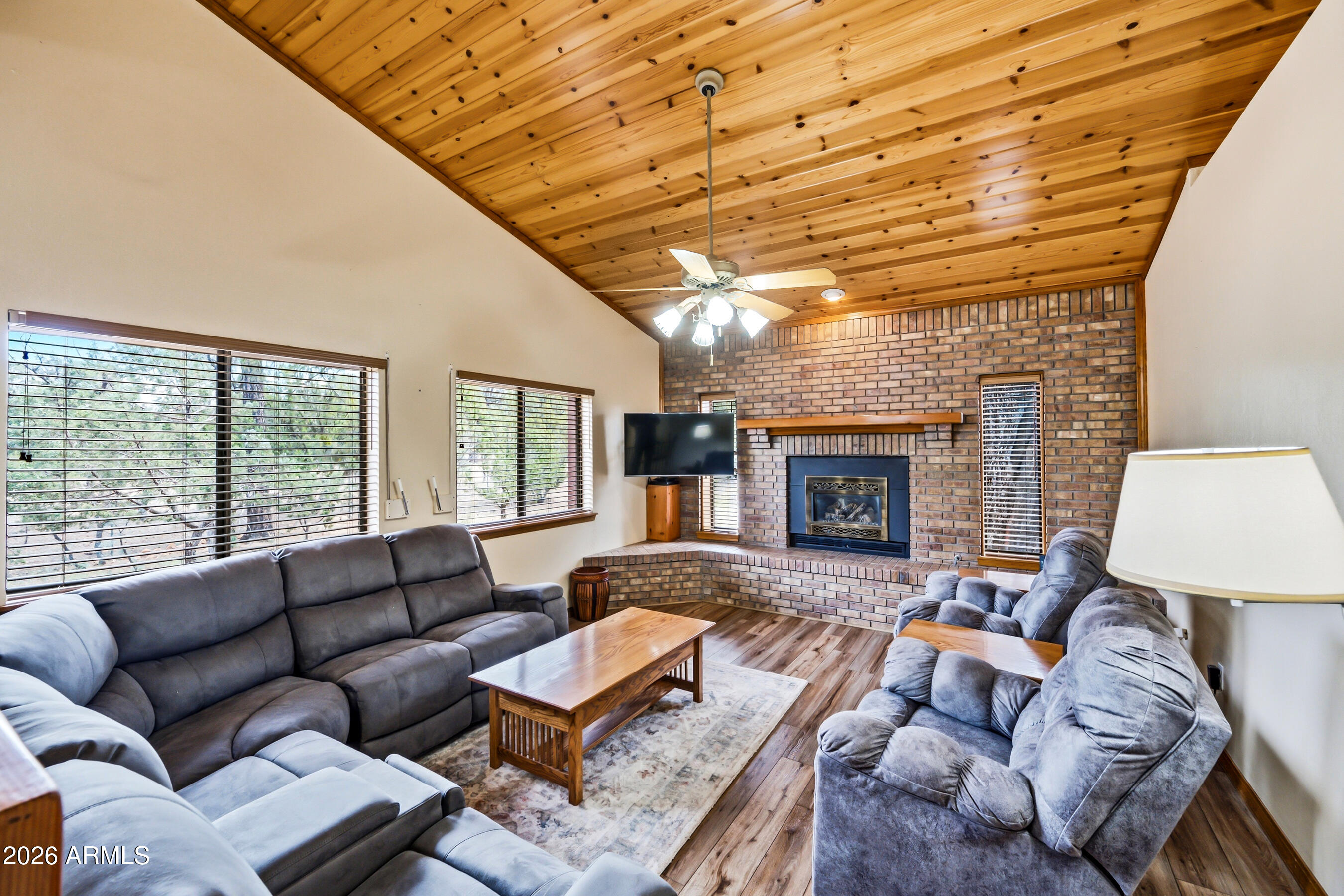 3071 Ponderosa Road Overgaard, AZ 85933 - Photo 21 of 72 Pine ceiling in living area