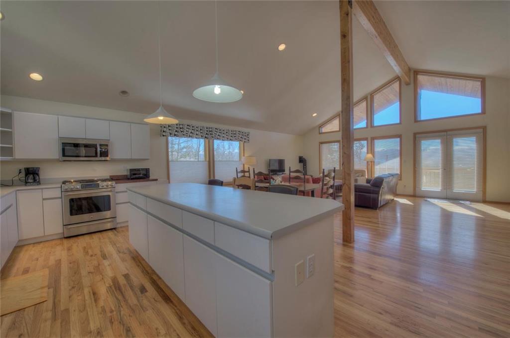 47 Spring Beauty Drive Silverthorne, CO 80498 - Photo 9 of 23 a large kitchen with stainless steel appliances granite countertop a large center island and a stove