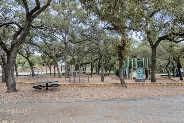 a view of a park with tree s