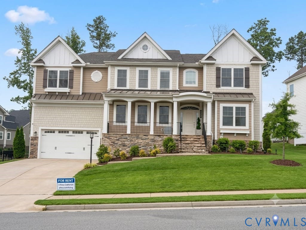 18037 Bay Point Way Moseley, VA 23120 - Photo 1 of 5 Two-story residence featuring a stone veneer found