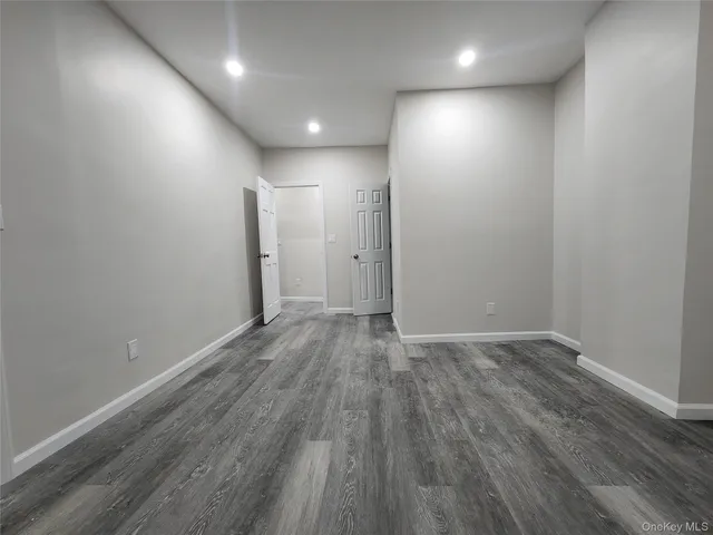 a view of small space with racks on the wall