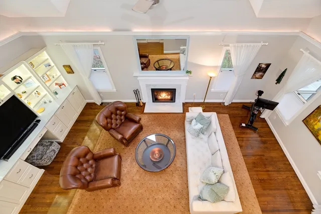 a spacious bedroom with a bed and a couch