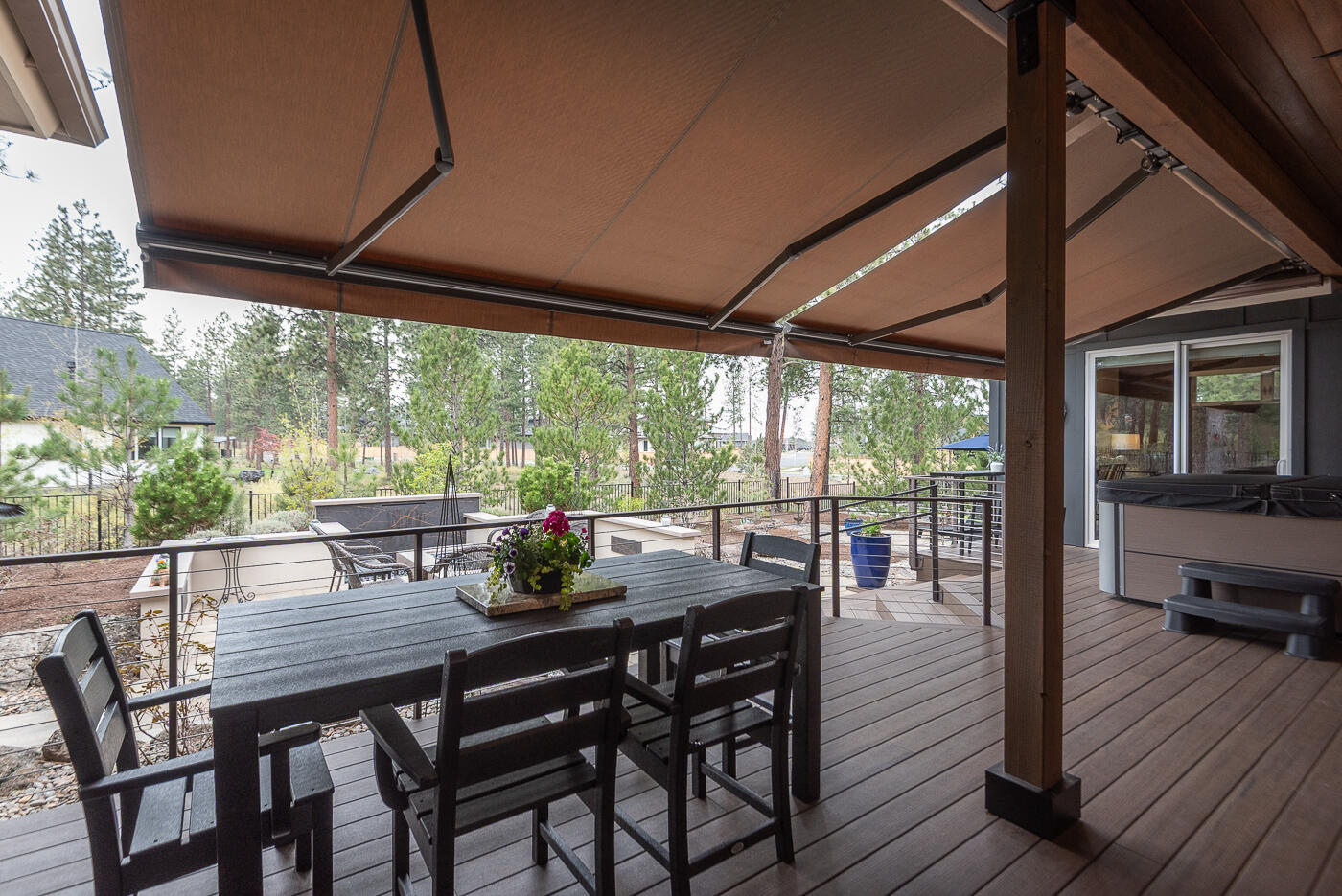 3312 Northwest Shevlin Ridge Bend, OR 97703 - Photo 35 of 63 Back Deck w/ Awning Extended
