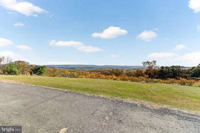 a view of a livingroom with wooden floor and a ceiling fan