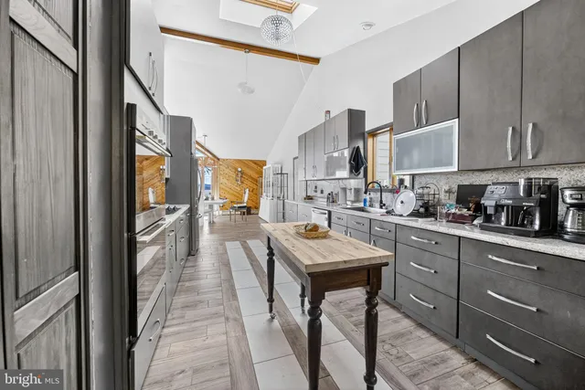 a view of a livingroom with a chair