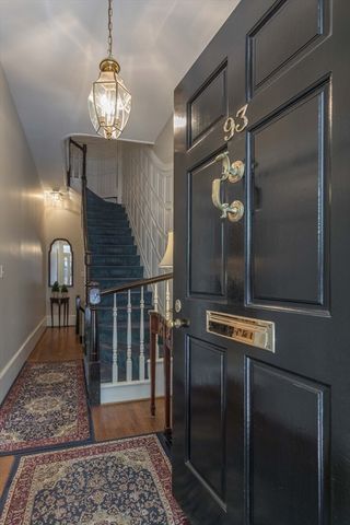 a view of a hallway with entryway