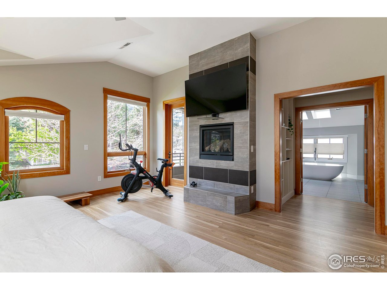 3080 7th Street Boulder, CO 80304 - Photo 24 of 50 Gas fireplace in the primary.