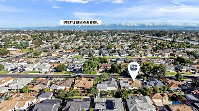 an aerial view of multiple house