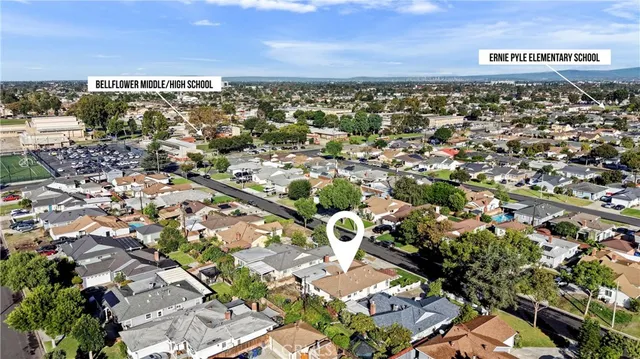 an aerial view of a city