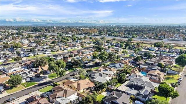 an aerial view of a city