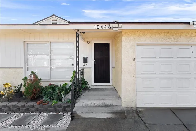 a view of a entryway door front of house