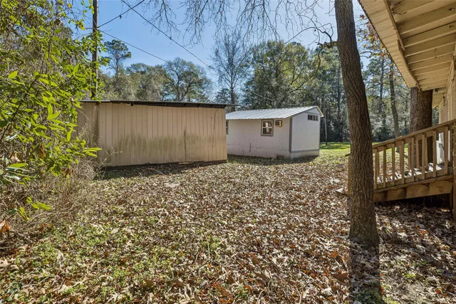 a backyard of a house