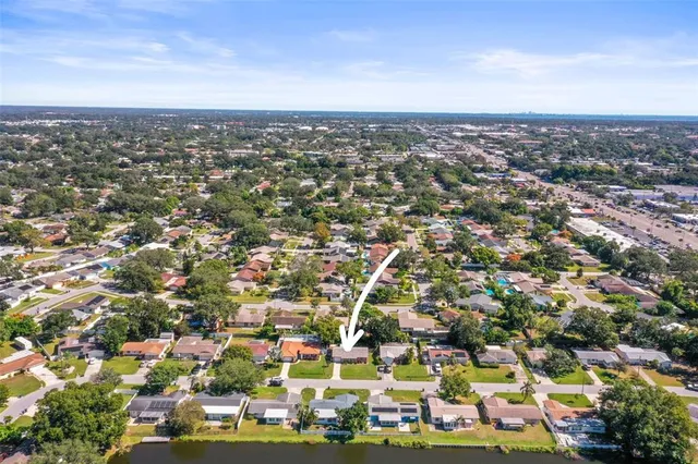 an aerial view of multiple house