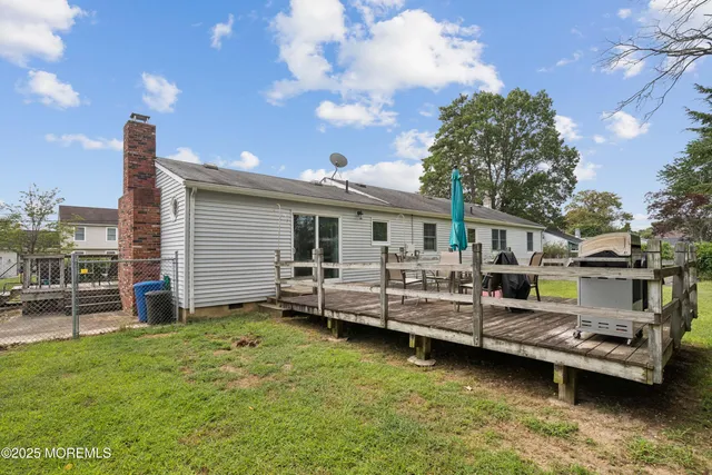 a view of a house with lounge chair