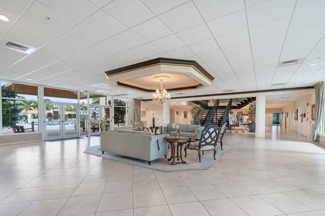 a view of a terrace with sitting area